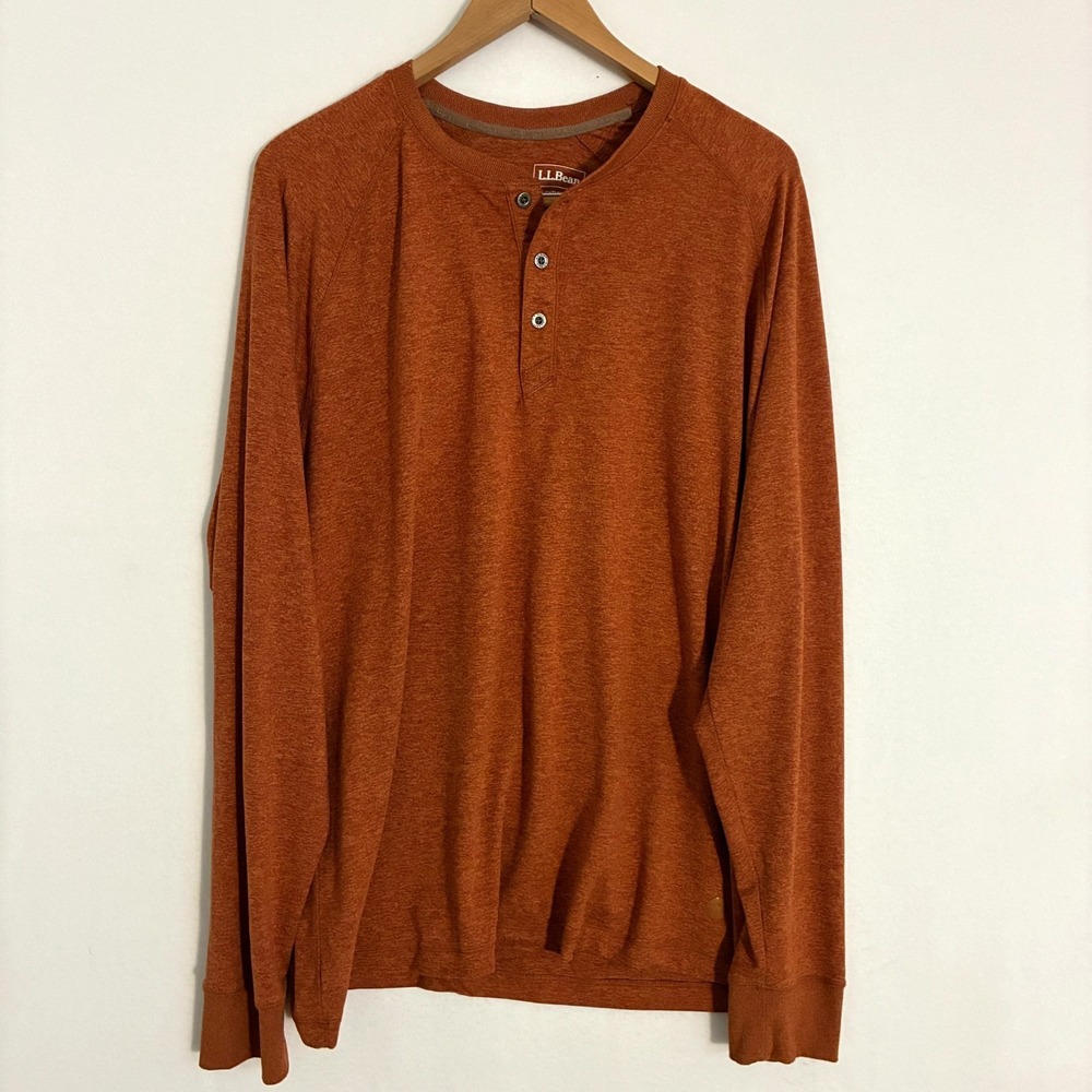 LL Bean Slightly Fitted Henley Shirt Mens XL Performance Dexter Gorpcore Outdoor